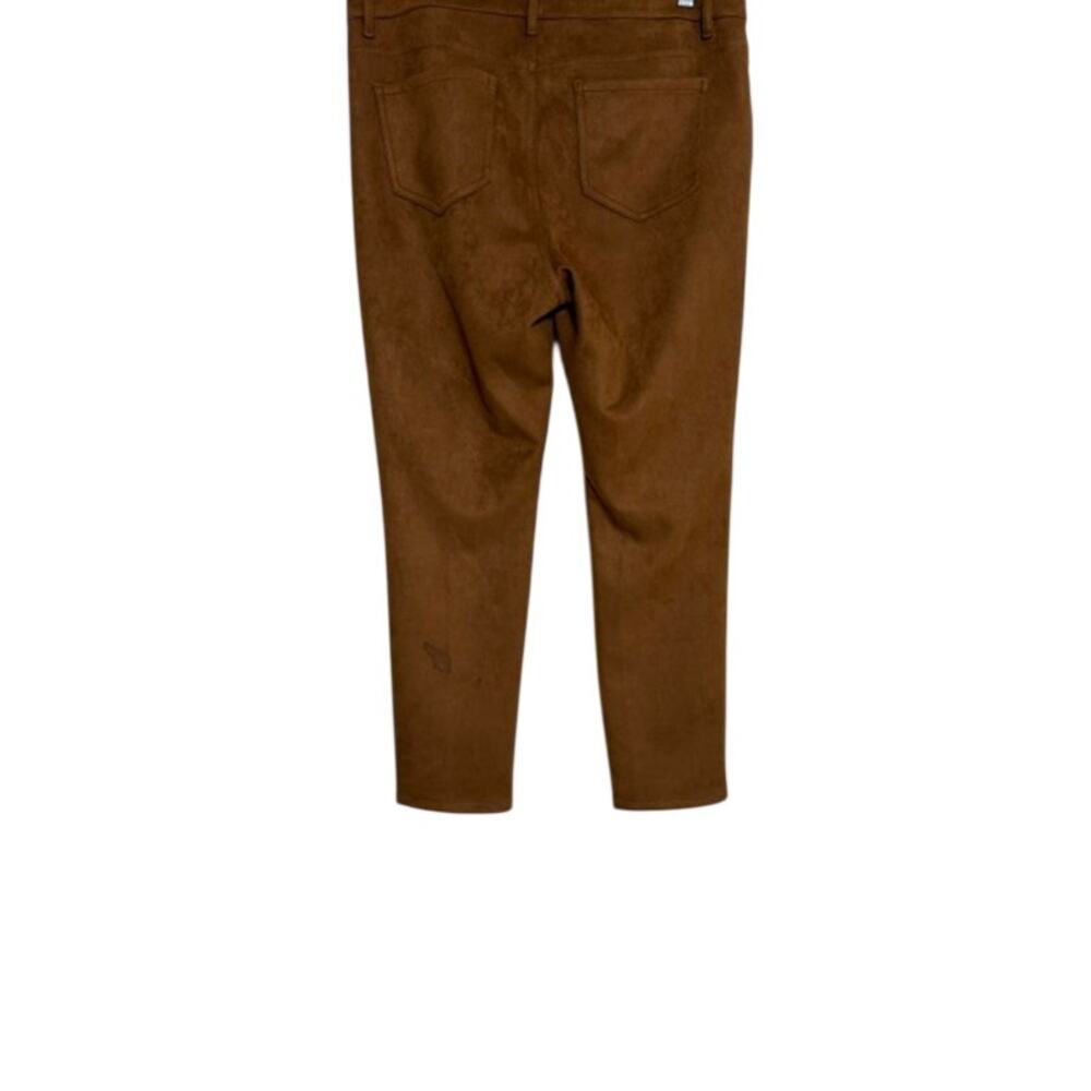J Jill Pants Faux Suede Brown SZ12 Straight Leg Equestrian Fall Trouser Classic - Picture 4 of 10